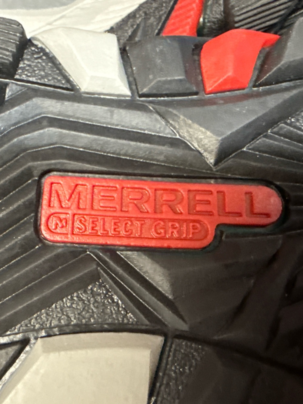 Merrell Kids Gray and Red Trail Sneakers - Picture 8 of 10